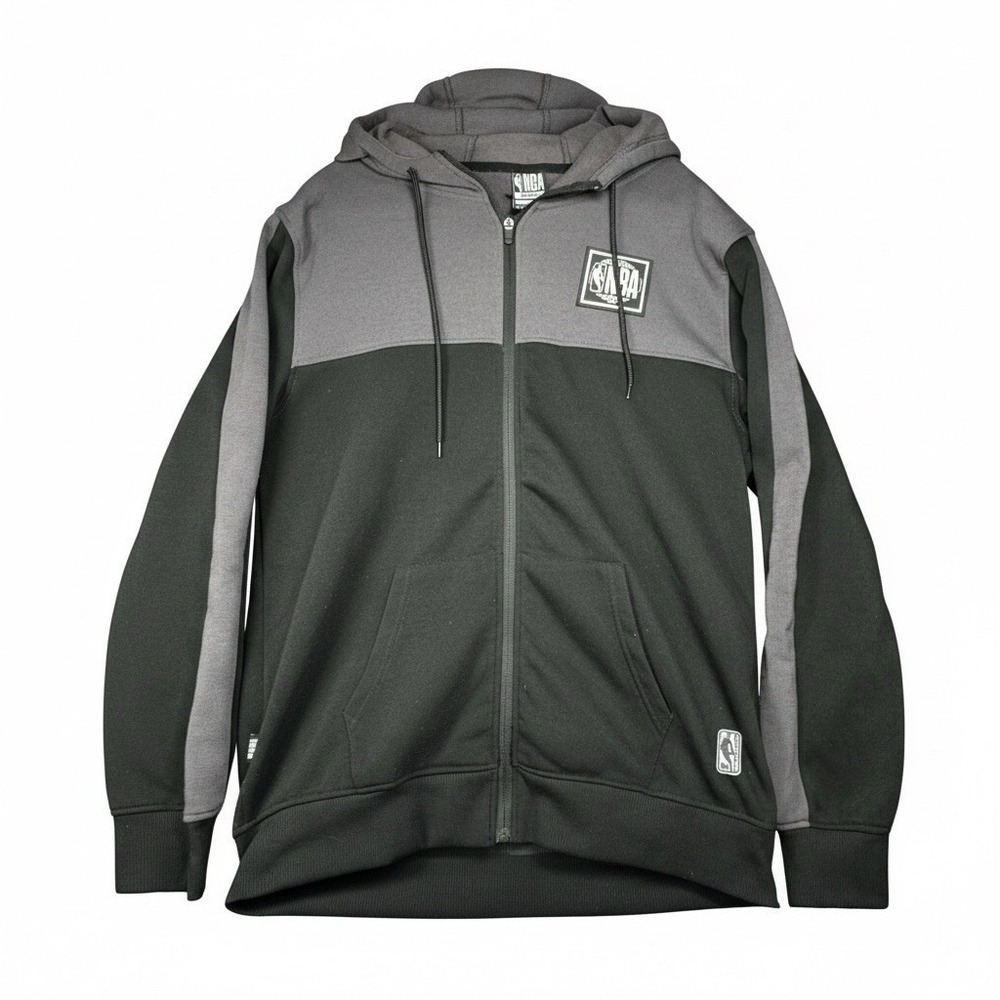 NBA Hoodie Zip Up Mens Large Two Tone Sweatshirt Athletic Logo